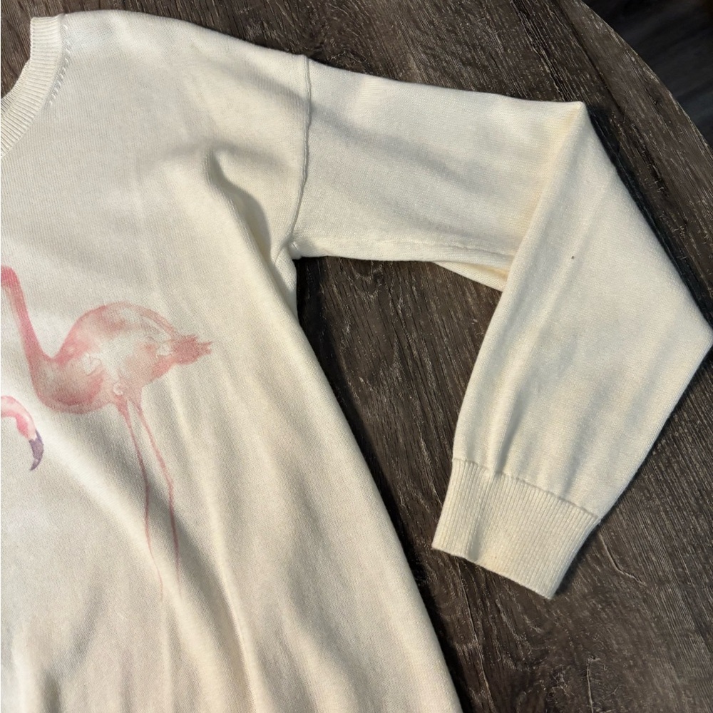 Joie Cream Flamingo Graphic Sweater - Picture 3 of 5